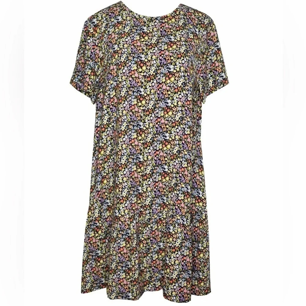 NWT LOFT Petite Floral Flounce Dress